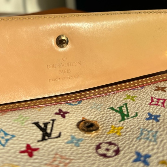 Louis Vuitton✨Murakami Monogram Sarah Leather Wallet✨White Multi✨WITH BOX💎 - Picture 8 of 16